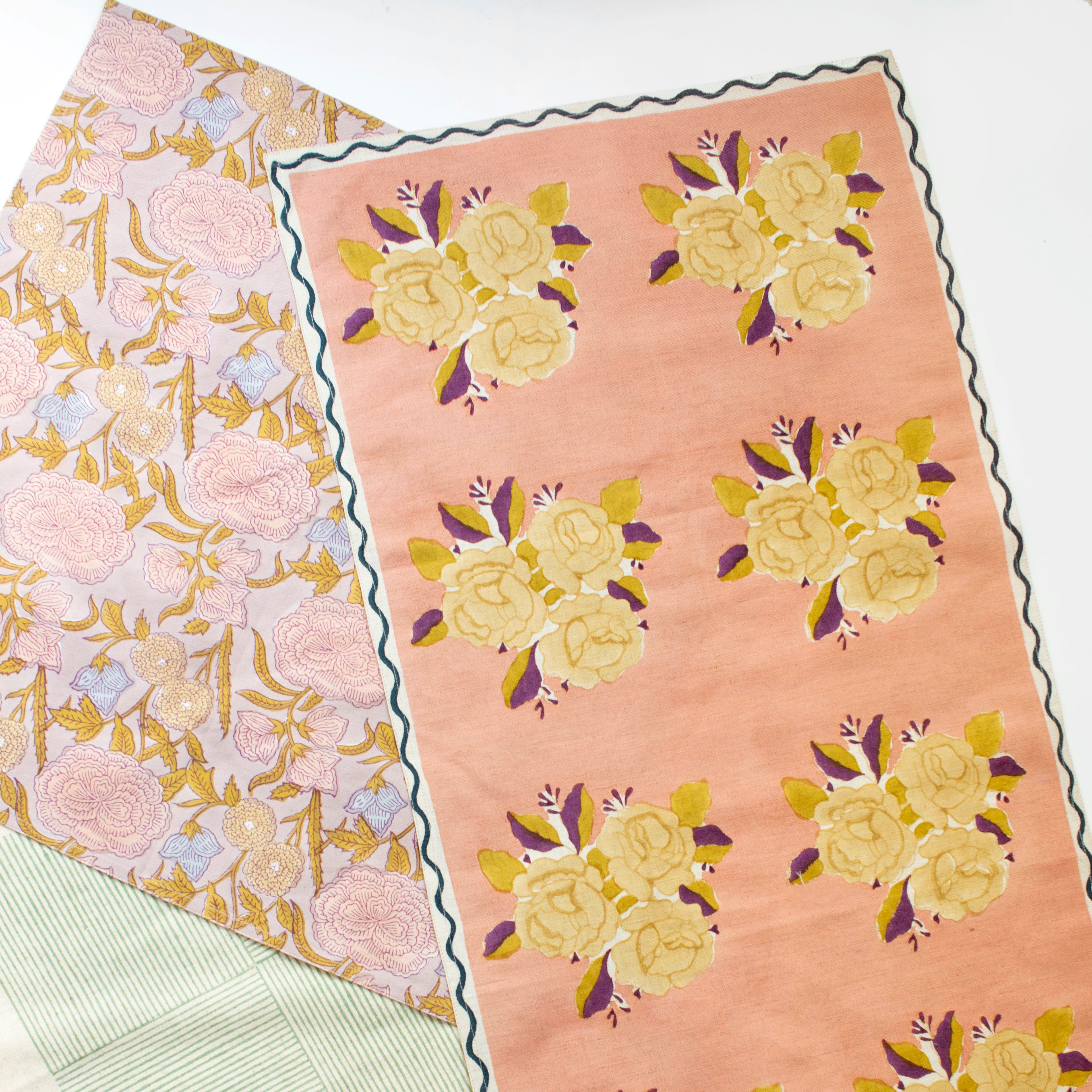 Sara Grapefruit Block Printed Table Runner – Salt & Sundry