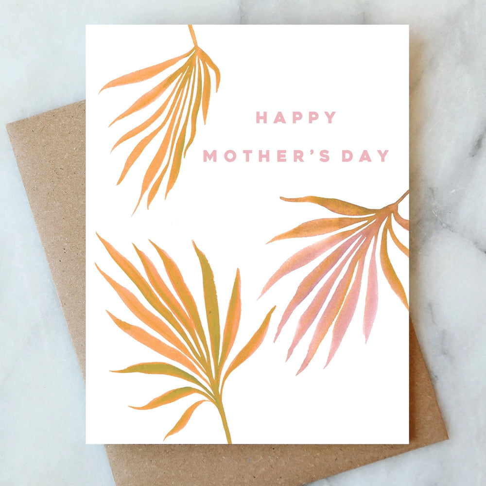 Pink Palm Mother's Day Card