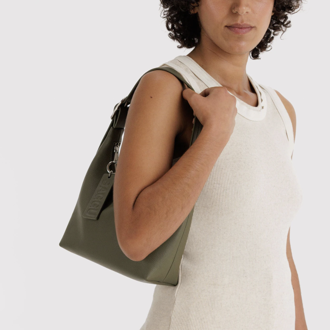Baggu Loden Mini Recycled Leather Shoulder Bag