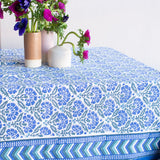 Chrysanthemum Block Print Tablecloth
