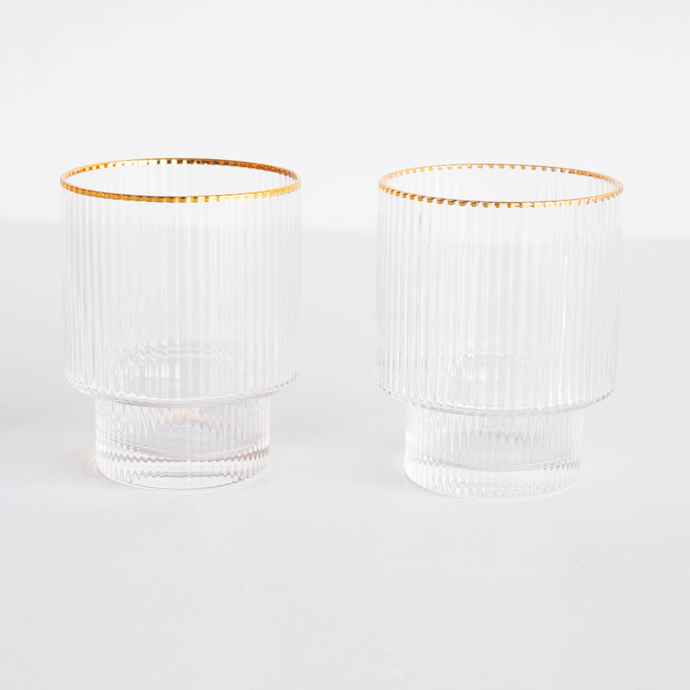 Meridian Ripple Glass, Set of 2