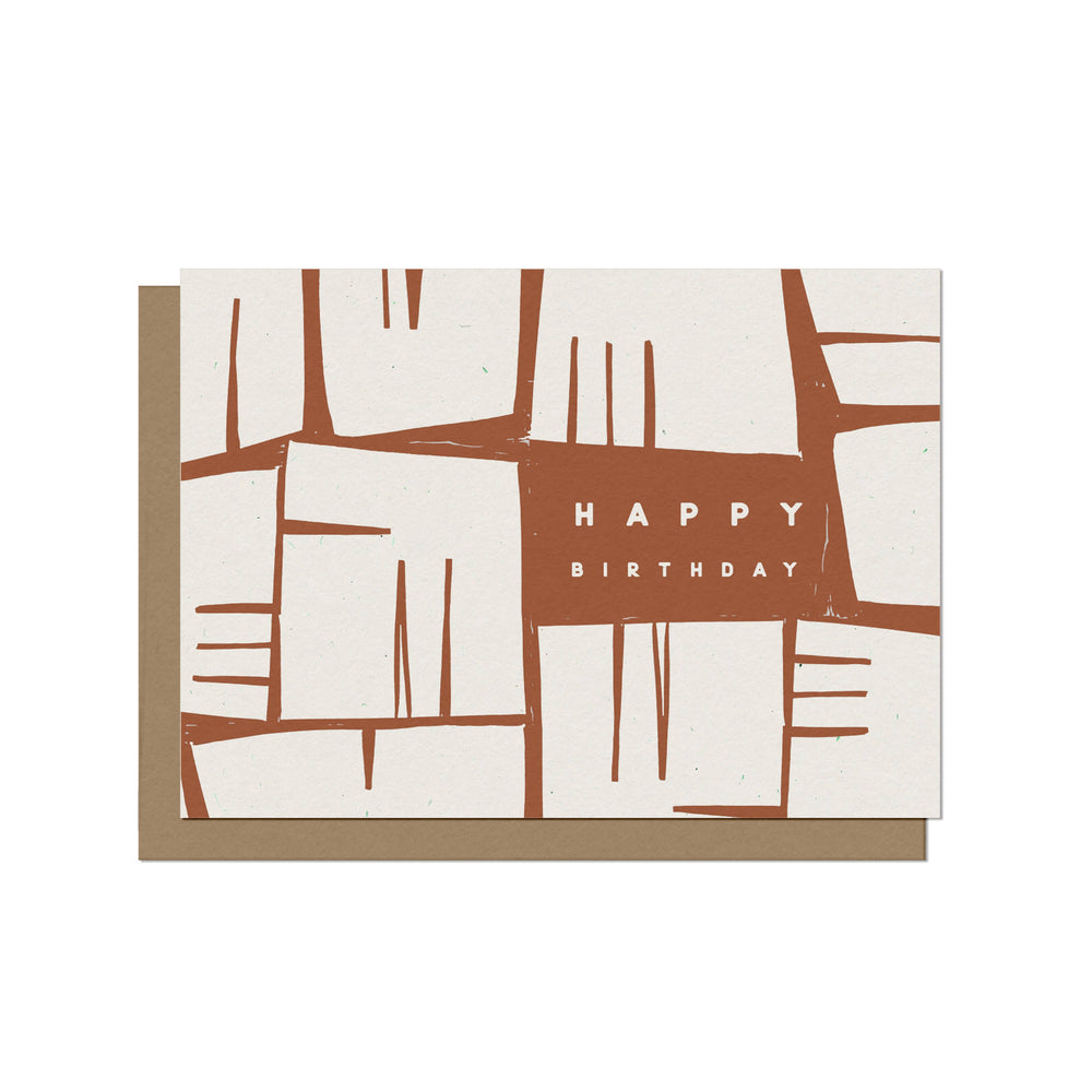 Abstract Happy Birthday Card