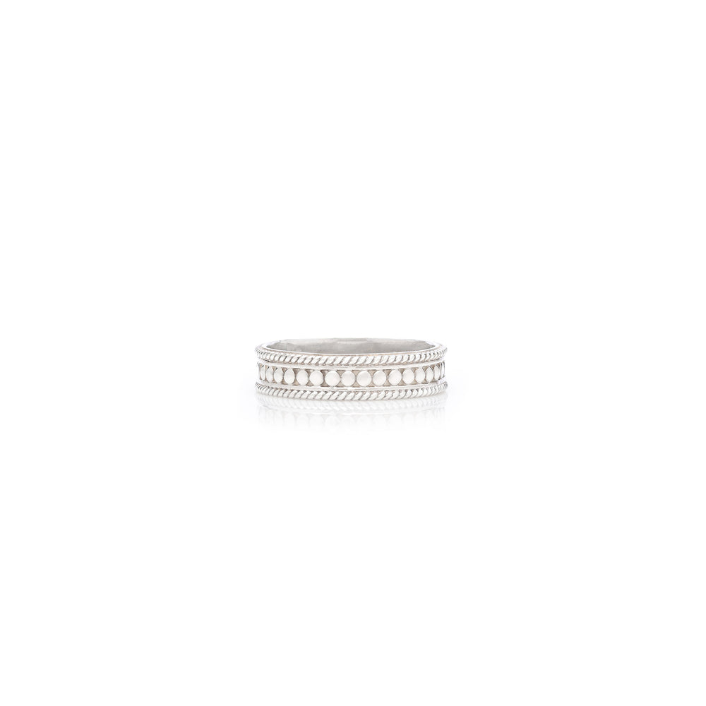 Silver Dotted Stacking Ring