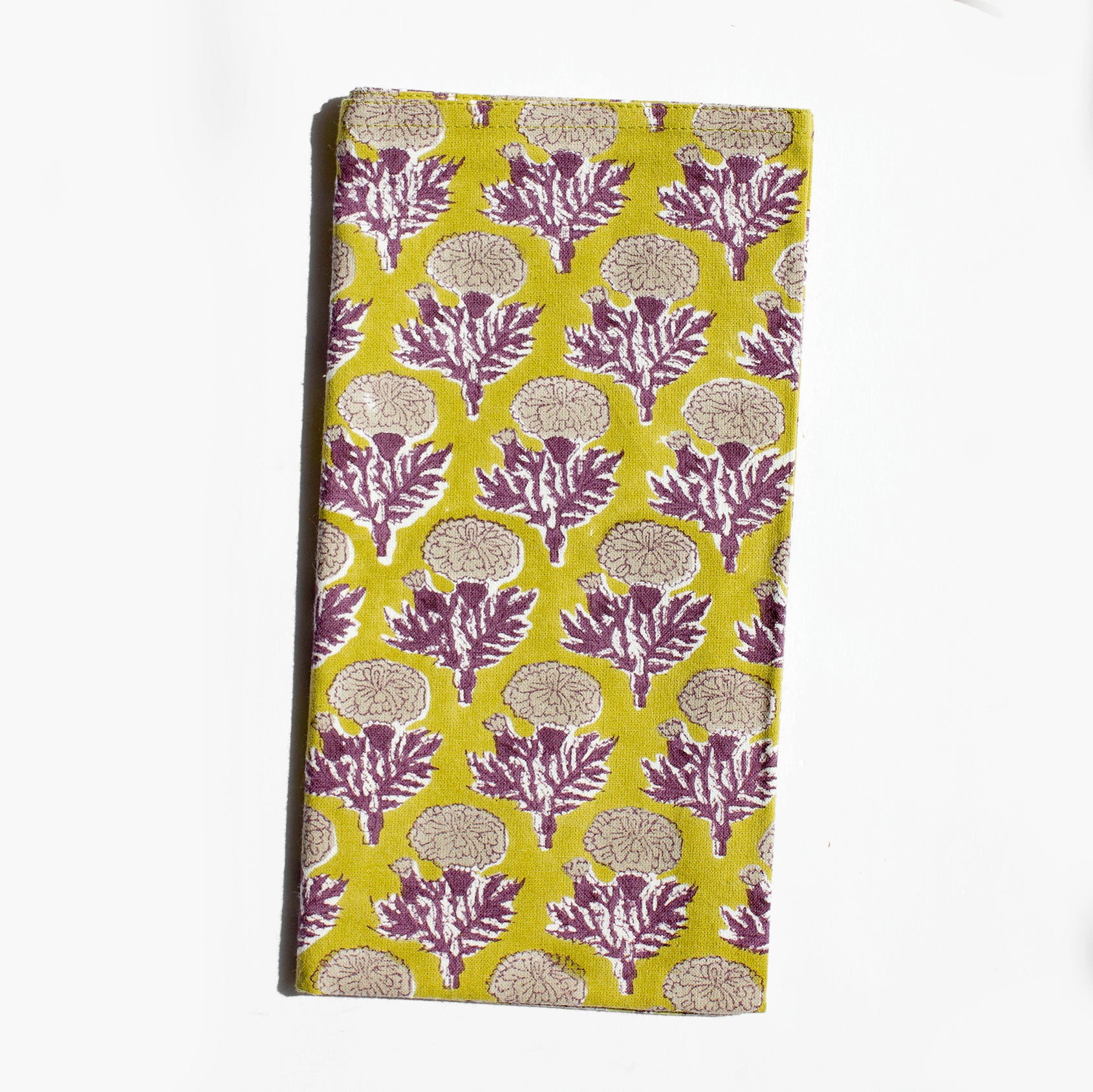 Sonya - Block-printed Table Napkins - Set of 4 (Plum) - Thumbnail 5