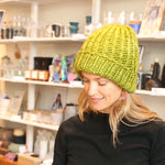 Roving Wool Hat in Green Multi