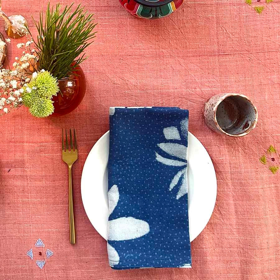 Lotus Blue Napkins - Thumbnail 2