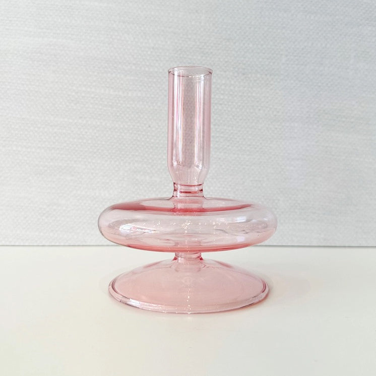Zoe Candle Holder in Pink