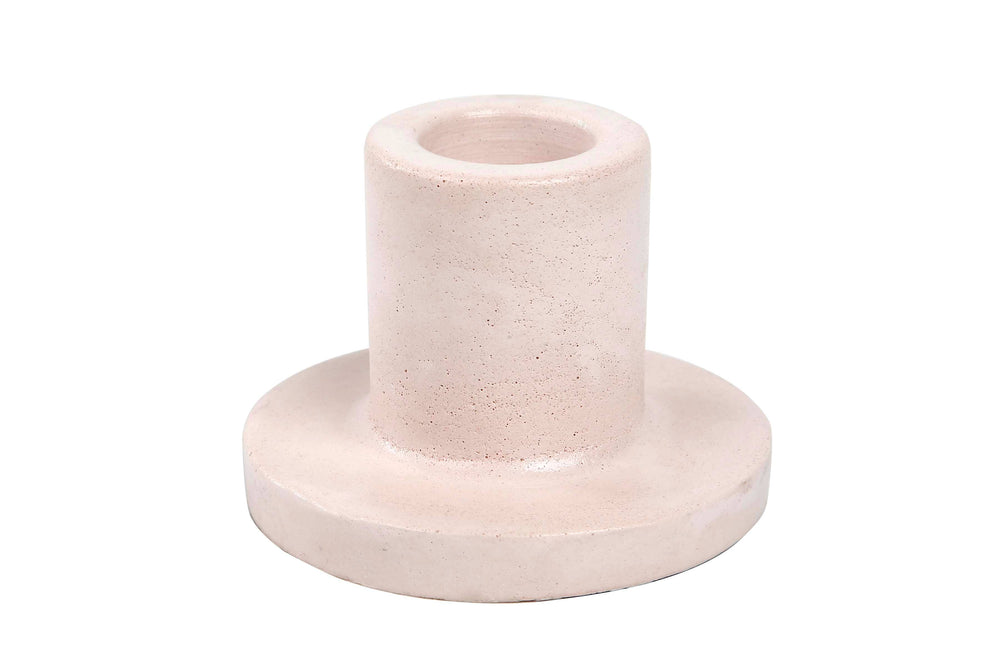 Ivory Concrete Candle Holder