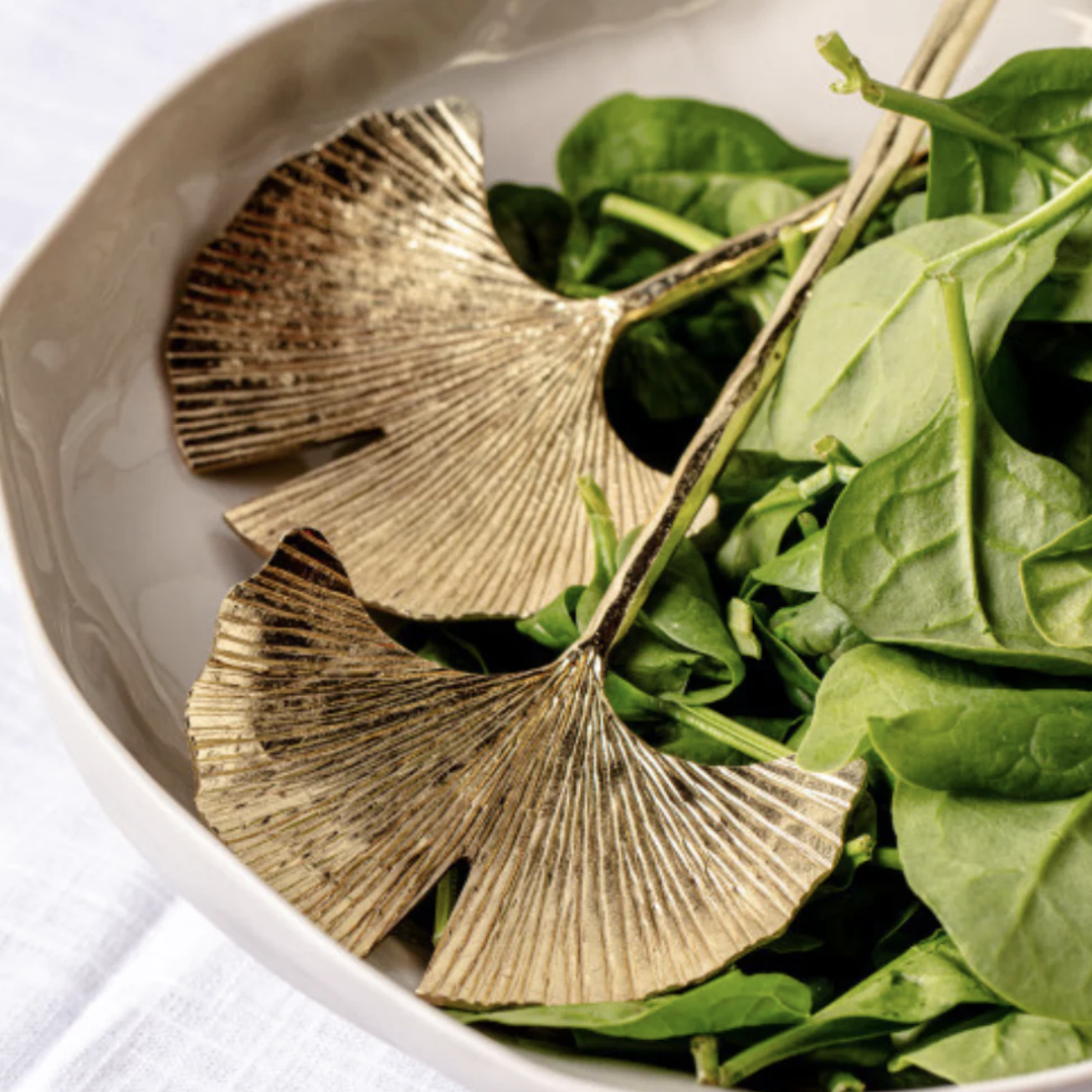 Be Home Ginkgo Salad Servers - Thumbnail 2