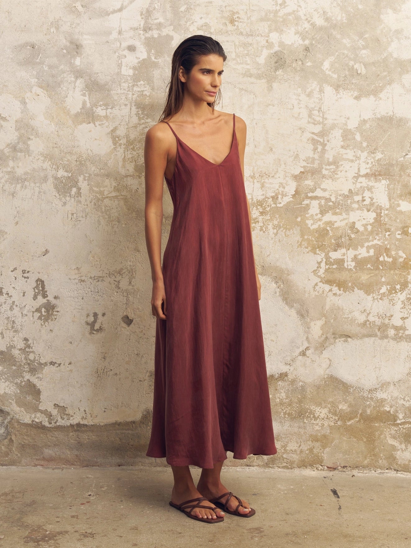 flow maxi dress Lucid Flow Maxi Dress Burgundy / Medium-Large