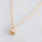 Pearl Circle Drop Necklace