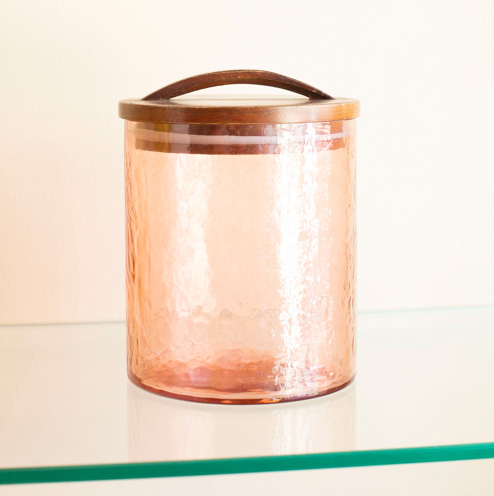 Handblown Hammered Glass Canister - Thumbnail 3