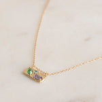 14k Gemstone Collage Necklace