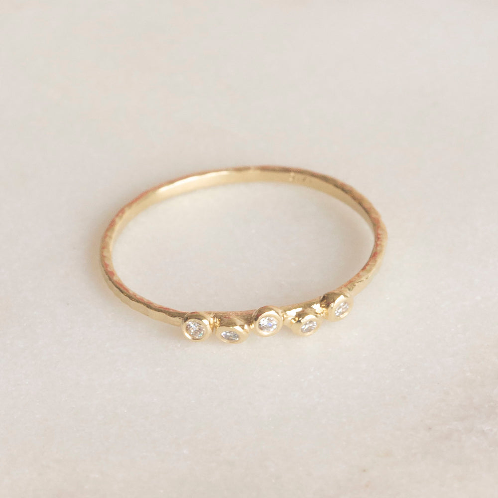 Dustin S5 Rings 14k Gold Five Diamond Ring β Salt & Sundry