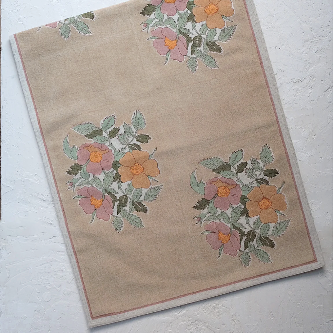 Dia - Block-printed Table Runner (Moss) - Thumbnail 5