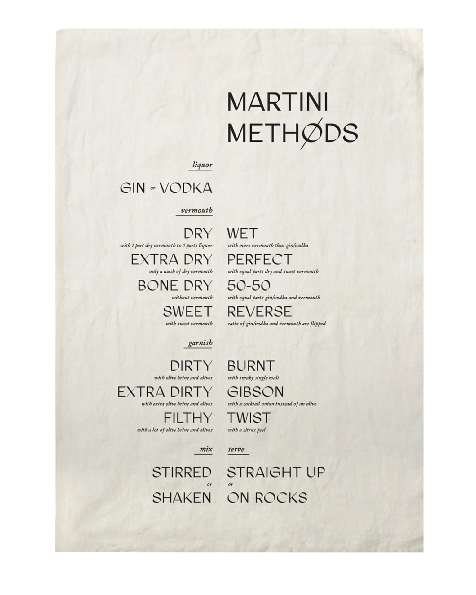 Sir Madam Martini Method Tea Towel - Thumbnail 5