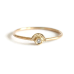 14k Gold Sunshine Diamond Ring
