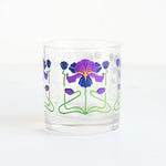 Purple Iris Rocks Glass