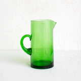 Green Moroccan Glass Pitcher