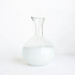 Handblown White Glass Carafe