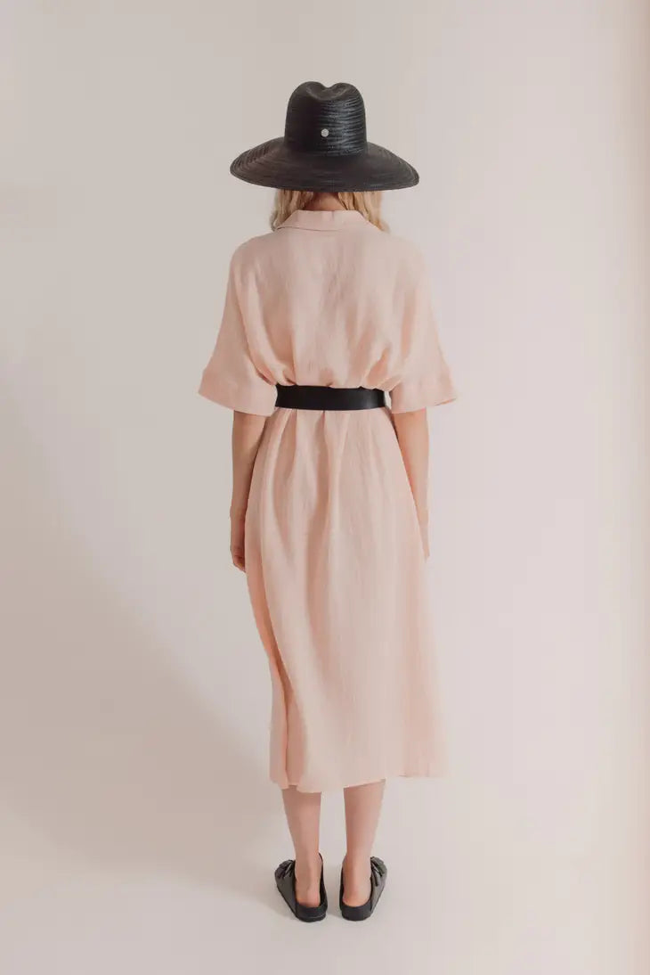 Blush top shirt dress