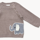 Elephant Embroidered Baby Sweater