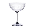 Crystal Coupe with Greek Key