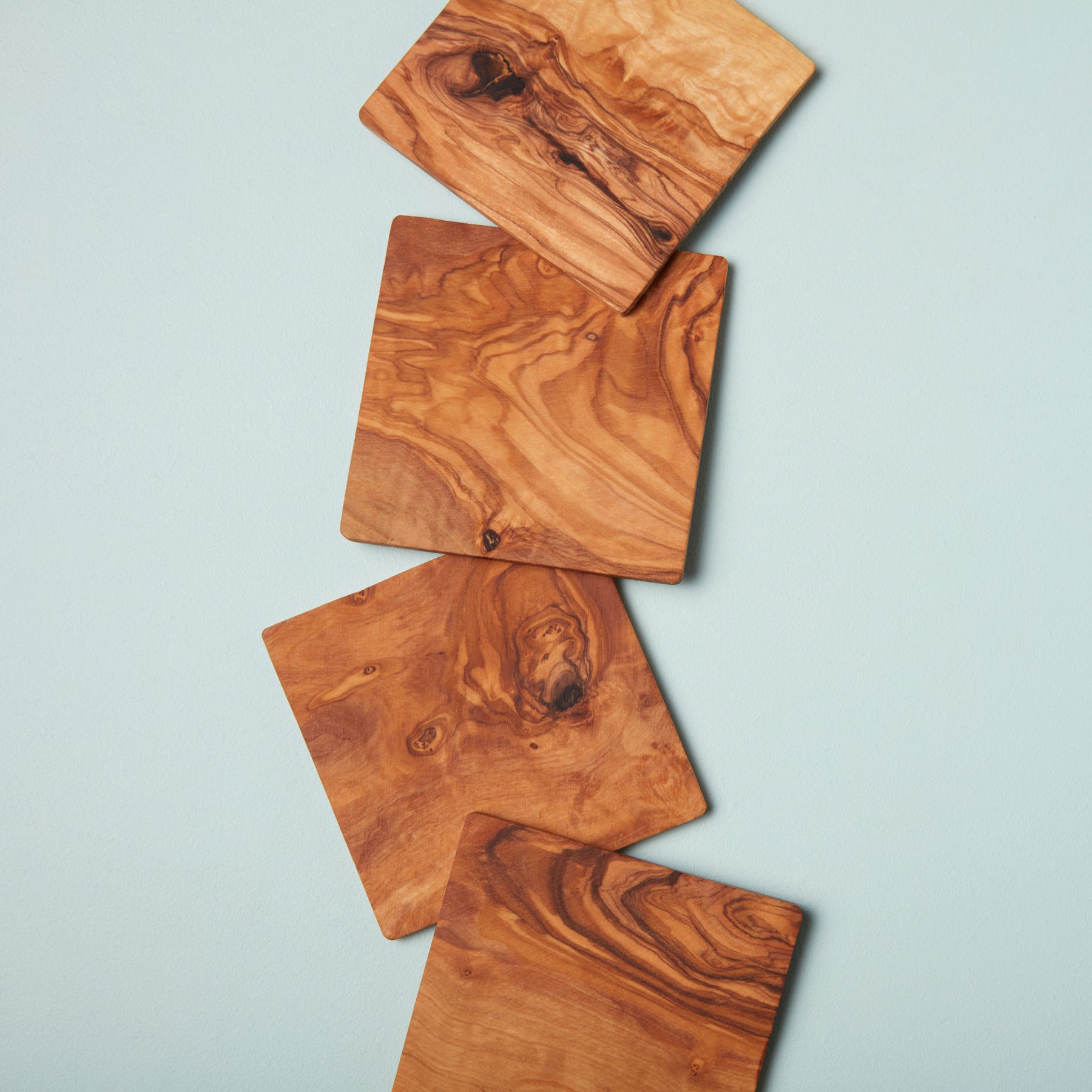 Olive Wood Coasters, Set of 4 – Salt & Sundry