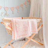 Peach Crocheted Baby Blanket