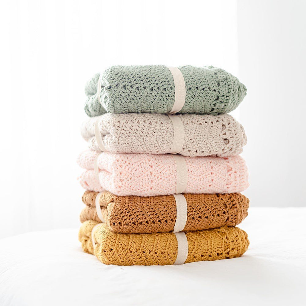 Turmeric Crocheted Baby Blanket