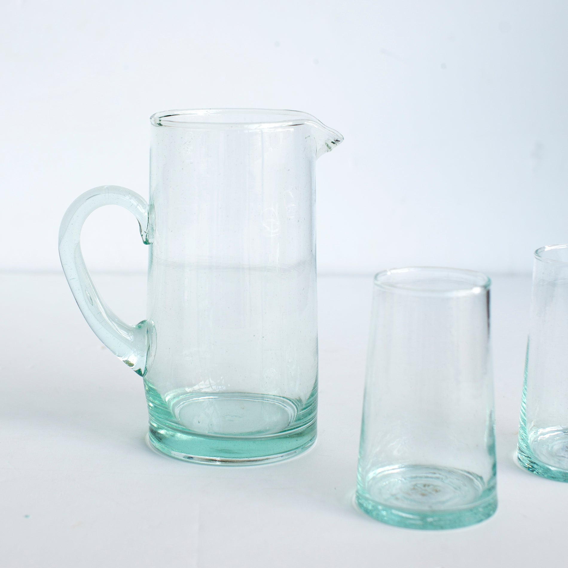 Salt & Sundry Moroccan Recycled Glass Pitcher - Thumbnail 3