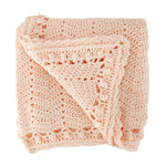 Peach Crocheted Baby Blanket