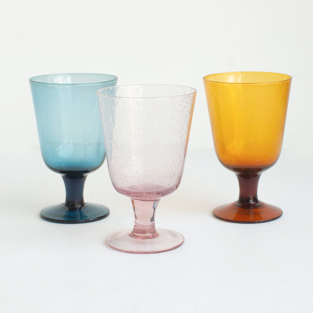 Handblown Colored Wine Glass by Wells set of 5 – NOUVE