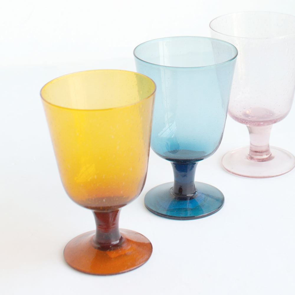 Handblown Colored Wine Glass by Wells set of 5 – NOUVE