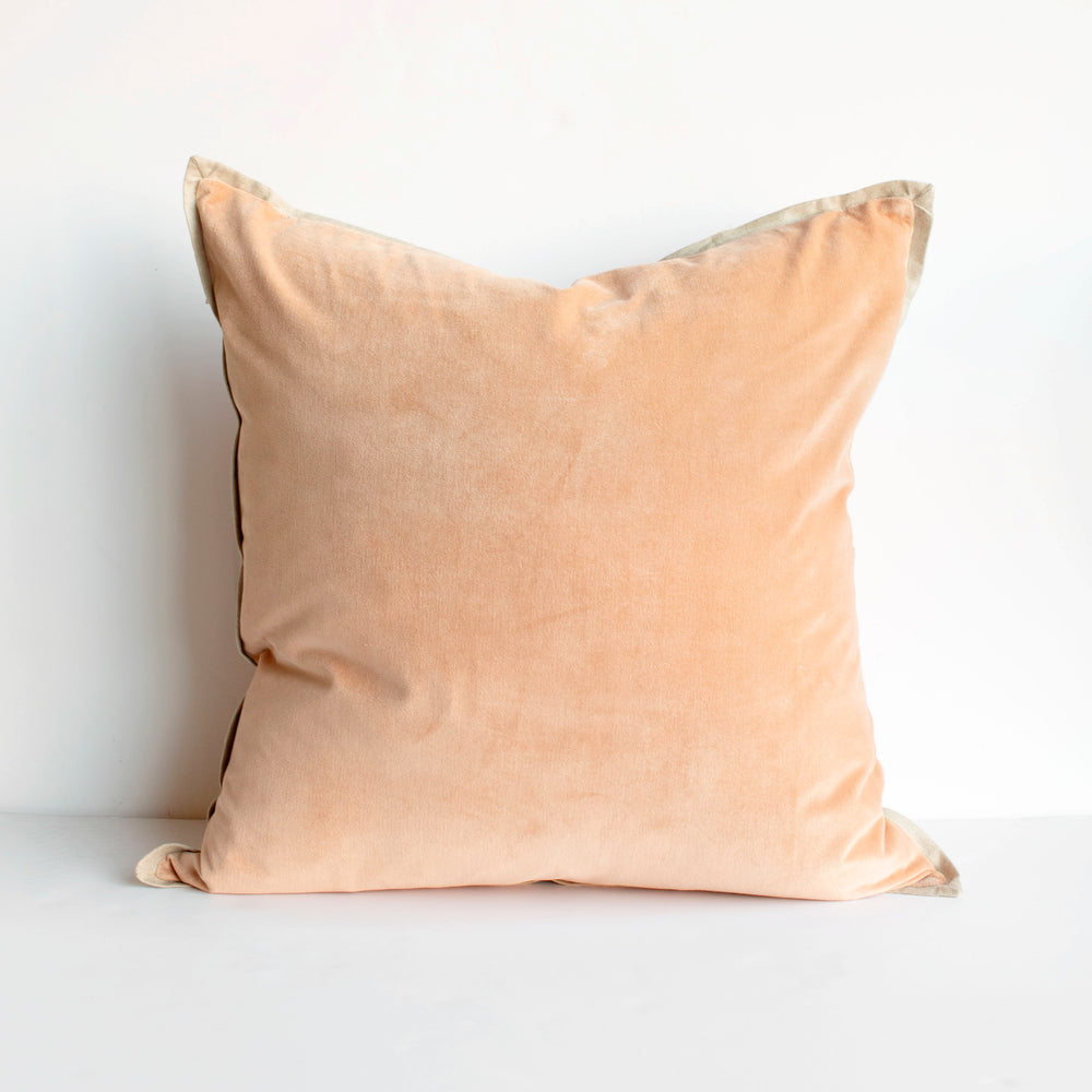Nude Velvet Linen Pillow