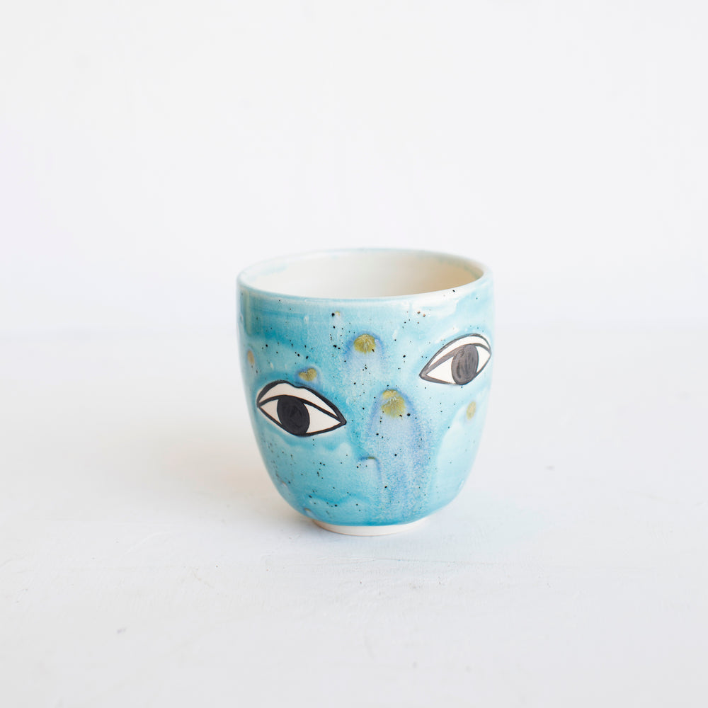 Many Eyes Cup in Turquoise Crystal