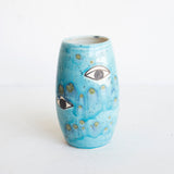 Many Eyes Vase in Turquoise Crystal