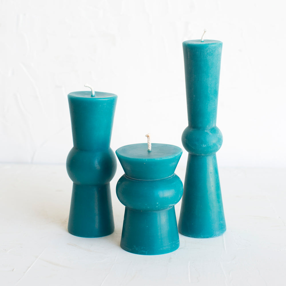 Turquoise Josee Pillar Candles