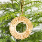 Natural Fringe Hoop Ornament