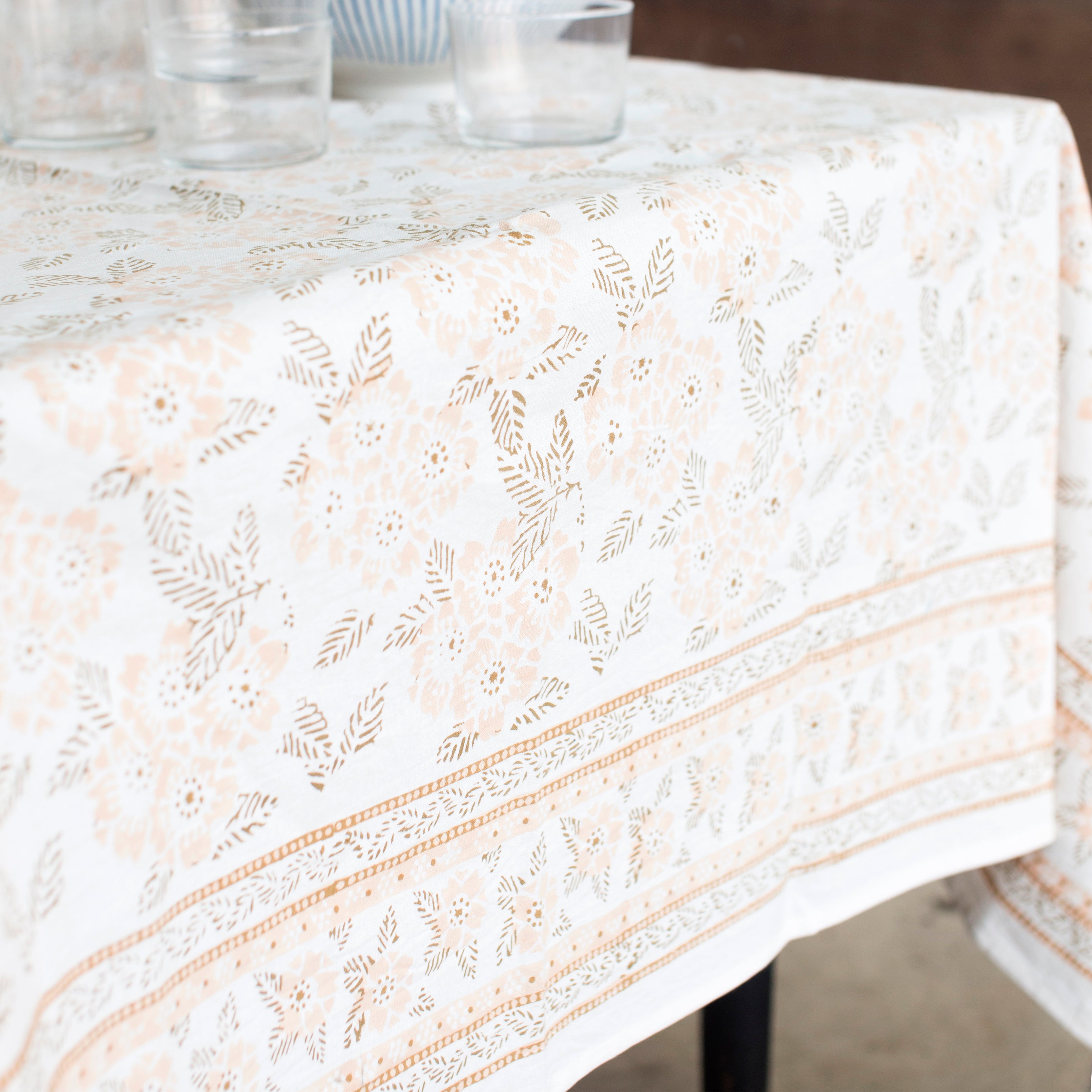 Salt & Sundry Summervine Block Print Tablecloth