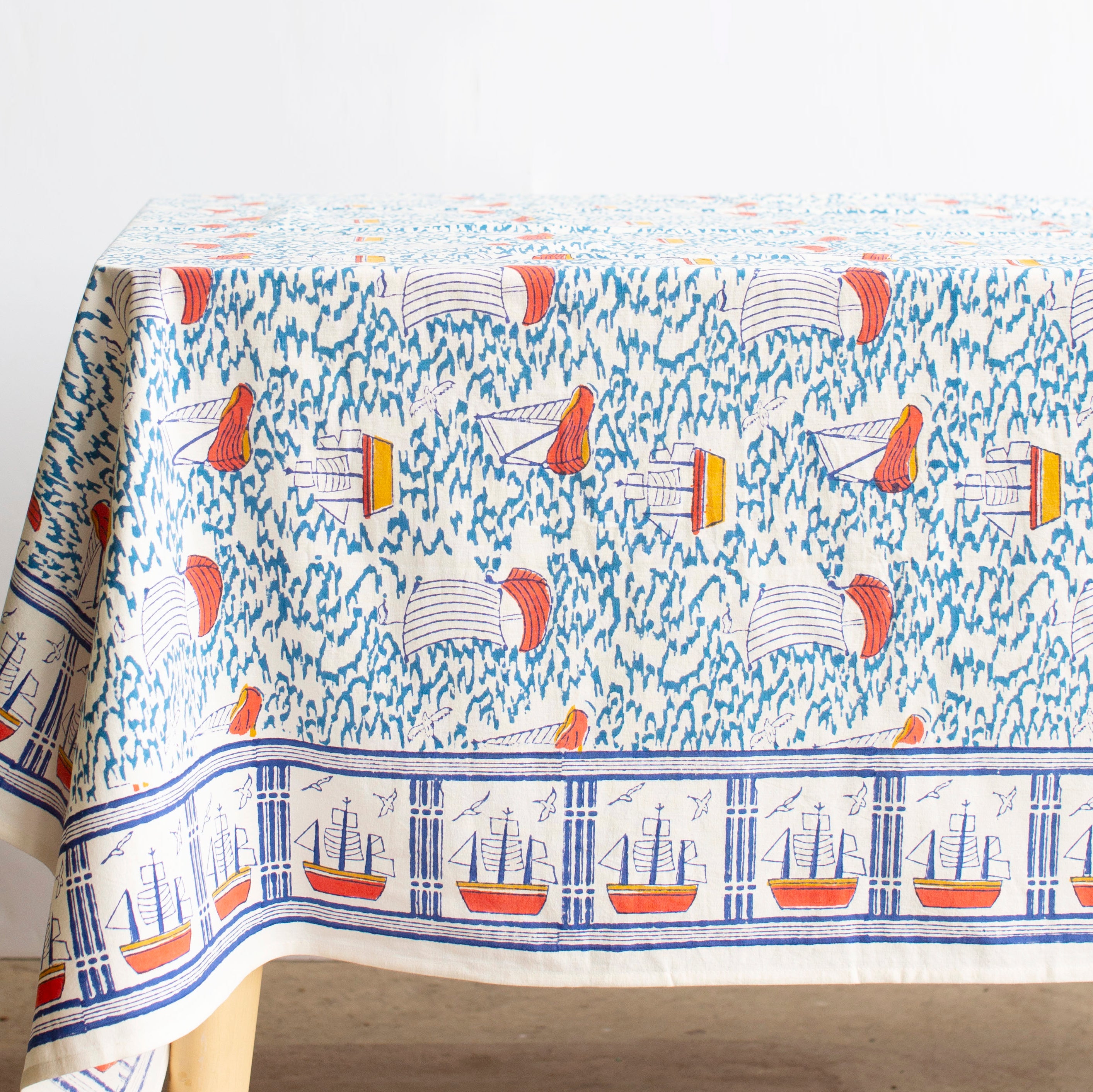 Salt & Sundry Harbor Boat Tablecloth