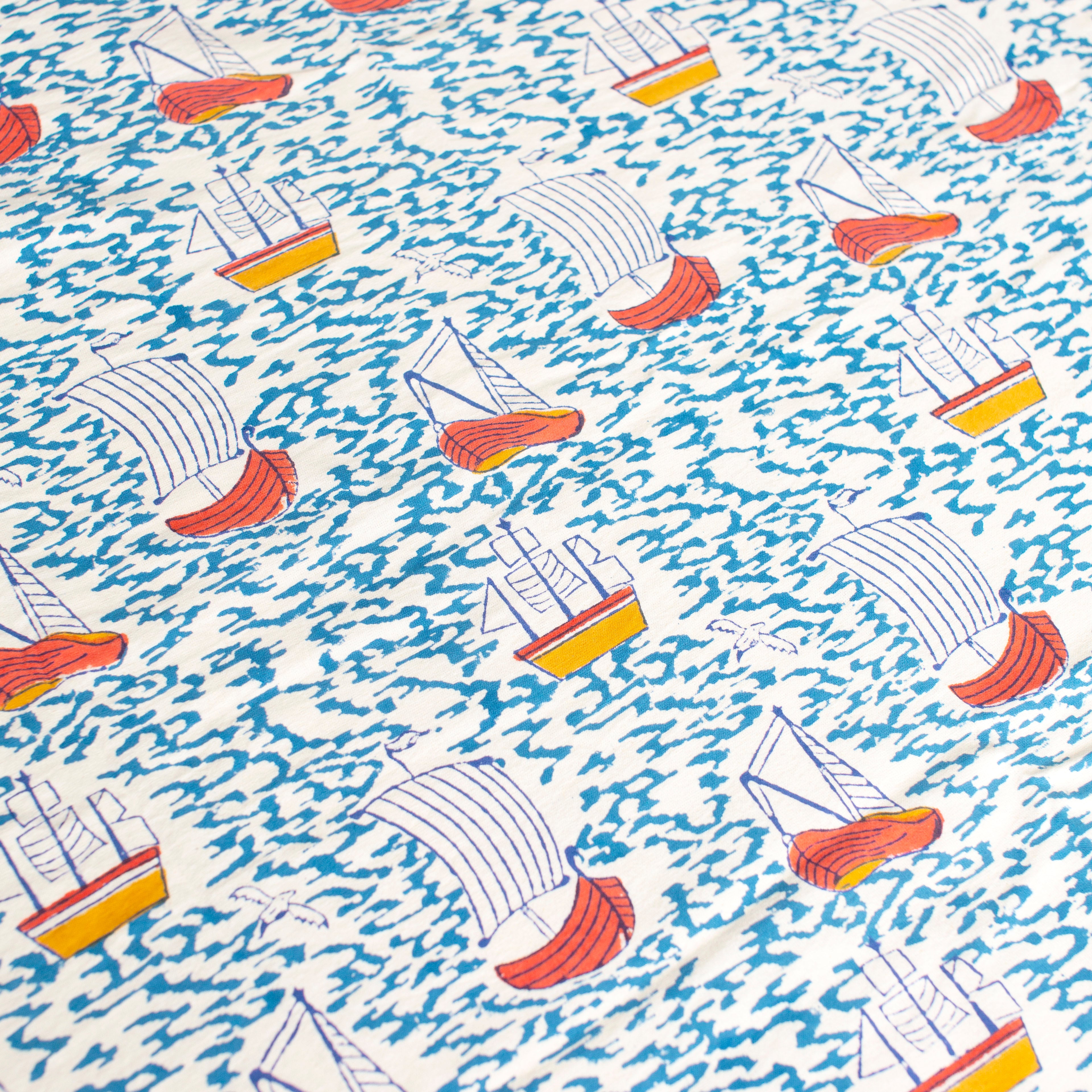 Salt & Sundry Harbor Boat Tablecloth - Thumbnail 2
