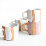 White Wave Ceramic Handmade Mug