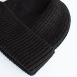 Cashmere Wool Beanie in Black