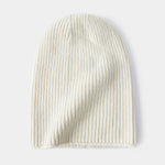 Cashmere Wool Beanie in Ivory