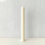 Pleated Standing Taper Candle in White