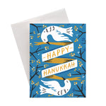 Happy Hanukkah Birds Card