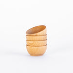 Set of 4 Wood Condiment Cups